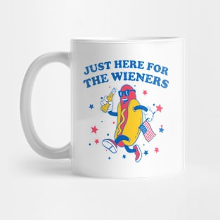 I'm Just Here For The Wieners - 4th of July hot dog Funny saying Mug